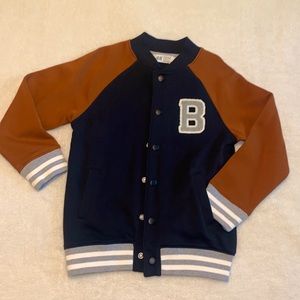 Varsity Style Sweater jacket light weight NEW size 6 - 8 H&M boys Preppy Cool